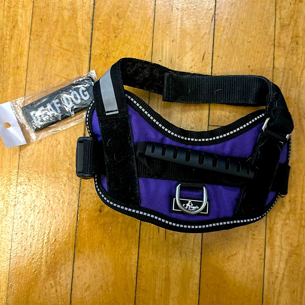 Dog Harness with handle and velcro slips